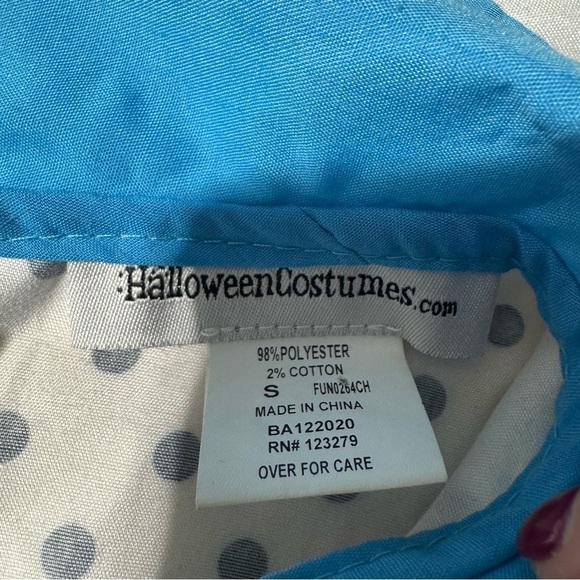 Sock Hop Poodle Skirt Dress Costume Blue and White with black Polkadots Sz 6X-8 - Picture 4 of 11